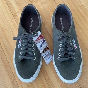 NWT Superga Fantasia Grey Suede Sneakers, Size 7